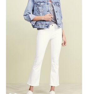 Frame Denim Le Crop Mini Boot White Jeans Women’s sz 28 NWT $198 Short Bootcut